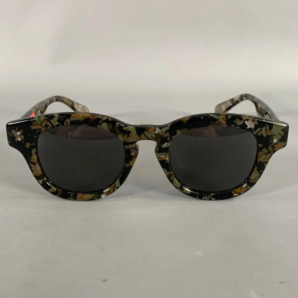 KENZO Green Brown & Beige Tortoise Sunglasses